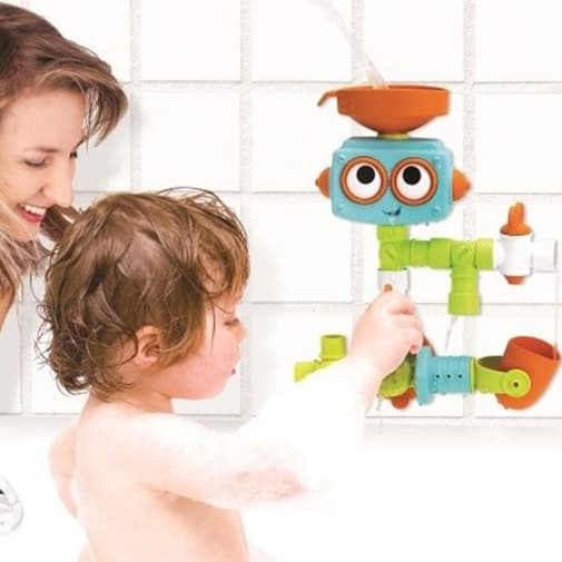 Infantino - Jouet de bain à ventouse robot Sensory