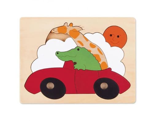 Hape - Puzzle enfant encastrement arc en ciel h