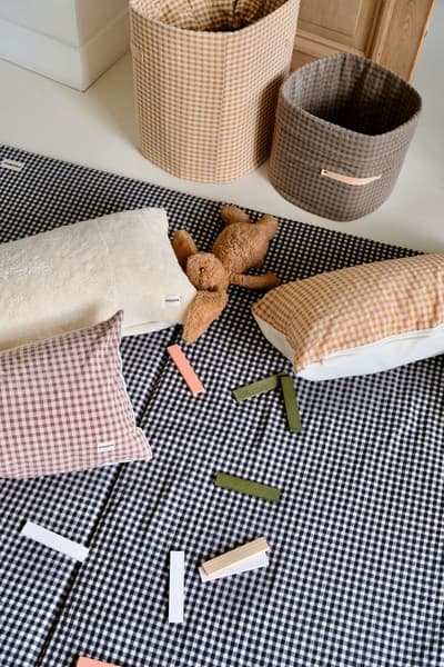 Mezamé Paris - Tapis de vie Vichy Réglisse