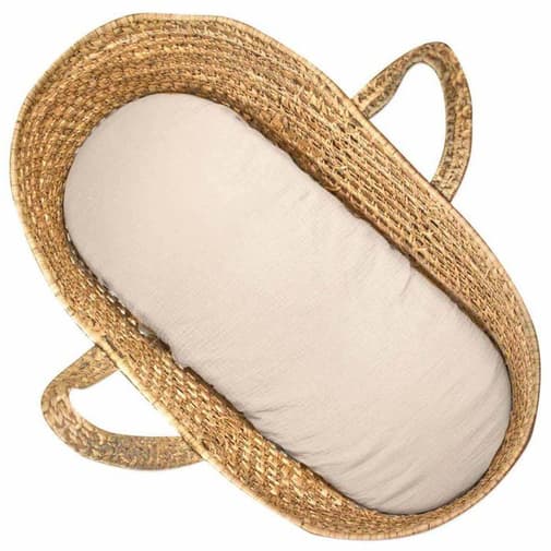 Sevira Kids - Housse couffin ovale gaze coton jeanne