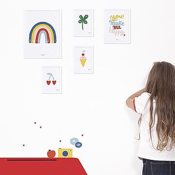 Lilipinso - Affiche Arc-en-ciel - 40 x 30 cm