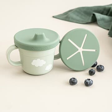 Done by Deer - Tasse d'Apprentissage & Snack Foodie - Croco Vert