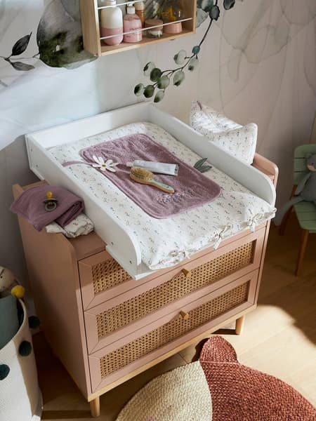 Vertbaudet - Plan à langer spécial commode 42 cm Alix blanc clair uni