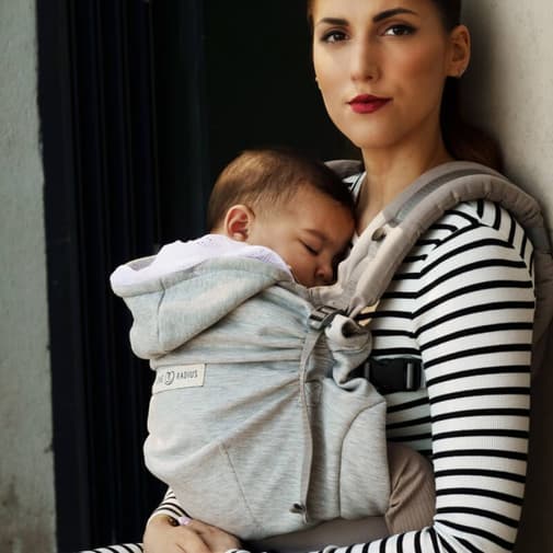 Love Radius - HoodieCarrier 2 - Gris Athlétique | Porte-bébé physiologique nouveau-né