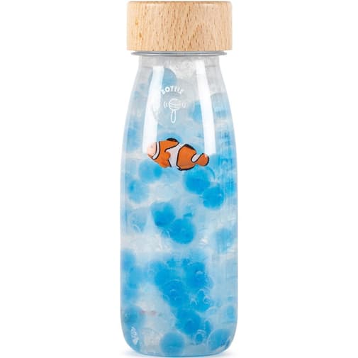 Petit Boum - Bouteille Sensorielle Sound Bleu, Poisson Orange