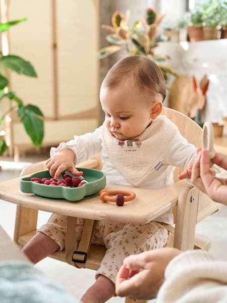 Vertbaudet - Coffret repas en silicone Ours hellgrün