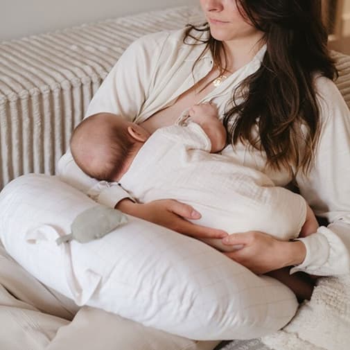 Candide - Coussin de Maternité et d'Allaitement Nomade Mini Moon - Grid