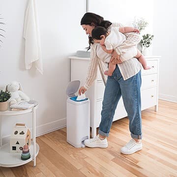 Diaper Genie - Poubelle à Couches Select + 1 Recharge - Blanc