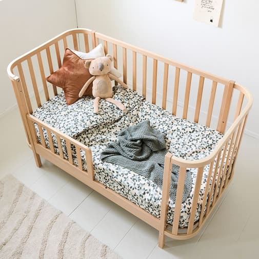 Petite Amélie - Lit Bébé Évolutif Ovale «Cocoon» | 70 X 140 Cm | Naturel