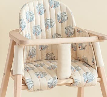 Nobodinoz - Coussin pour Chaise Haute Growing Green - Blue Gatsby & Cream