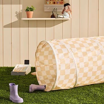 Kid's Concept - Tunnel de Jeu - Jaune Carreaux