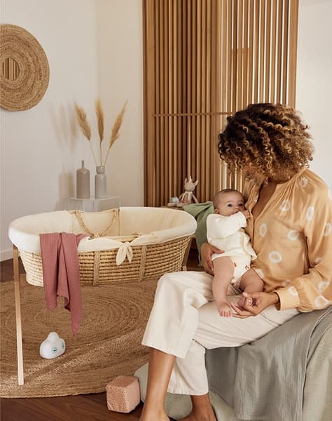 Prémaman - Couffin tressé en fibres naturelles Sweetdream - Beige