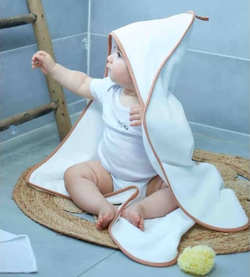 Sevira Kids - Cape de bain en gaze de coton jeanne