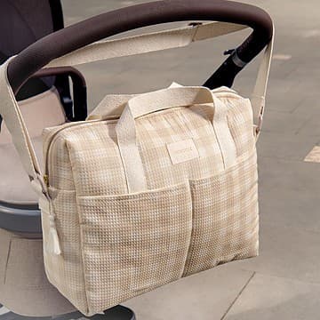Nobodinoz - Sac à Langer Gala - Ivory Checks