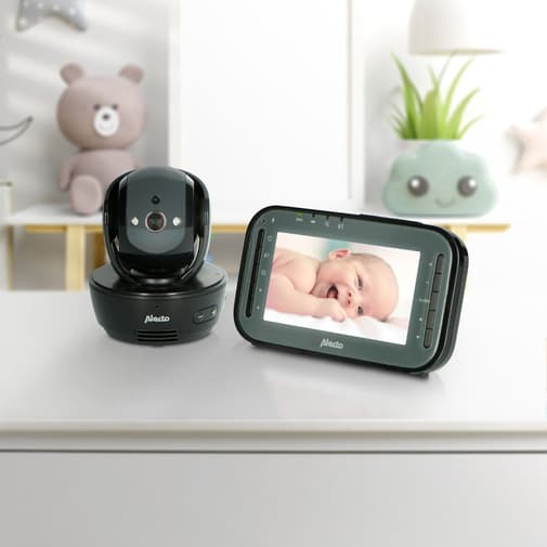 Alecto - Babyphone avec caméra et écran couleur 4,3 pouces Noir
