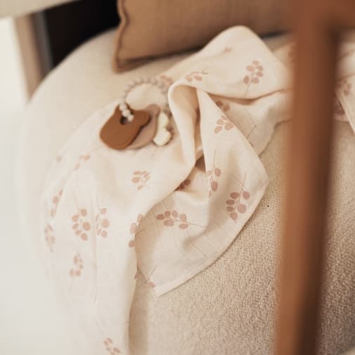 Jollein - Lot de 2 maxi langes en gaze de coton Twig Wild Rose (115 x 115 cm)