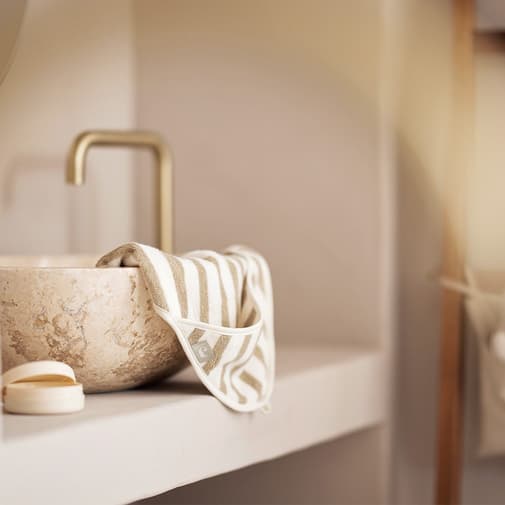 Jollein - Cape de bain Stripe Terry Olive Green (75 x 75 cm)