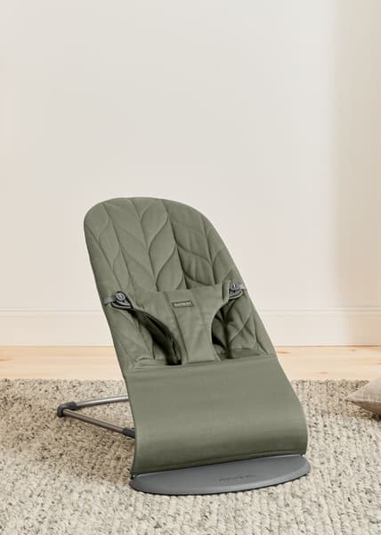 BabyBjörn - Transat Bliss - Vert foncé / Tissé, matelassage Pétale / Gris foncé