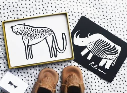 WEE GALLERY - Cartes imagier animaux - safari