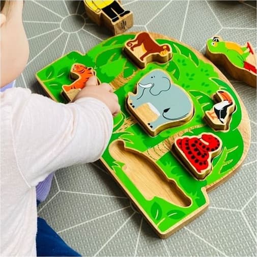Lanka Fair Trade - Puzzle à forme - animaux de la jungle