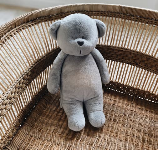 Moonie - Peluche veilleuse Ours douceur gris