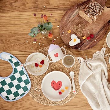 LÄSSIG - Coffret Repas 4 Pièces Happy Rascals - Coeur