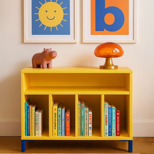 RNT by Really Nice Things - Étagère enfant en MDF jaune