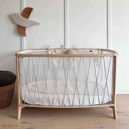 Charlie Crane - Lit Bébé Evolutif Kimi Hazelnut - 60 x 120 cm