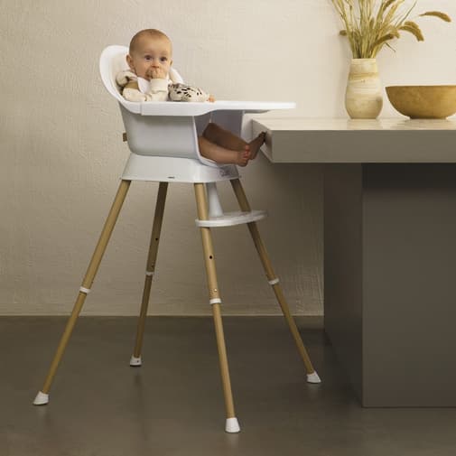 Quax - Chaise haute évolutive Ultimo 3 Luxe White-Naturel