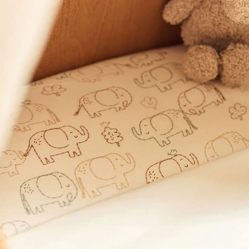 Jollein - Drap Housse Jersey Elephant Tales - 60 x 120 cm