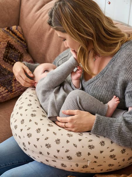 Vertbaudet - Housse pour coussin d'allaitement imprimé fleuri