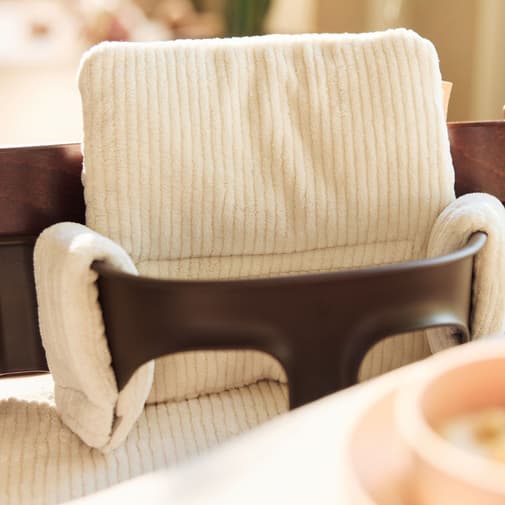 Jollein - Assise pour chaise haute Stokke Cloudy Rib Oatmeal