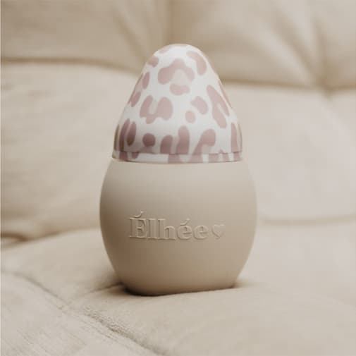 Élhée - Tasse d'apprentissage Bubble anti-fuite silicone Graouu Pink - Rose