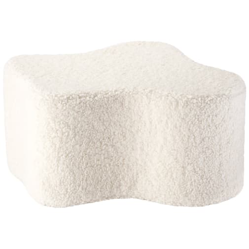 Wigiwama - Pouf Enfant Nuage En Teddy Cream White