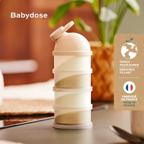 Babymoov - Lot de 4 boîtes doseuses Babydose Mineral Beige