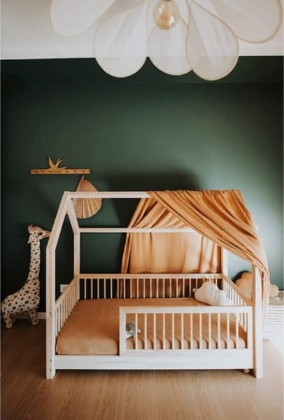 Manufacture des bébés français - Ciel de lit cabane camel