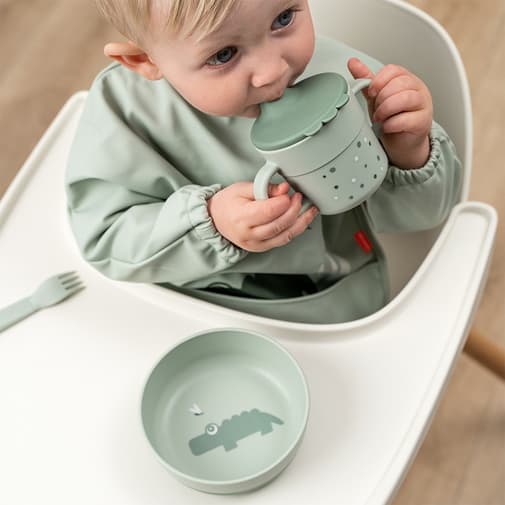Done by deer - Tasse d'apprentissage Foodie Happy Dots Vert - Vert