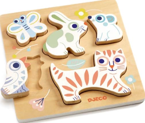 Djeco - Puzzle Encastrable Babyanimali