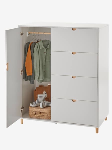 Vertbaudet - Commode penderie haute SMILE blanc