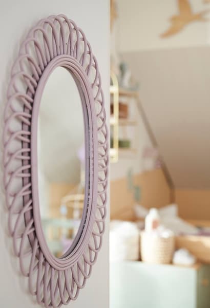 Vertbaudet - Miroir ovale en rotin DOUCE PROVENCE violet