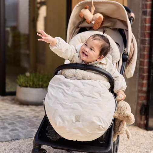 Jollein - Chancelière pour poussette Embossed Sand (6-36 mois)