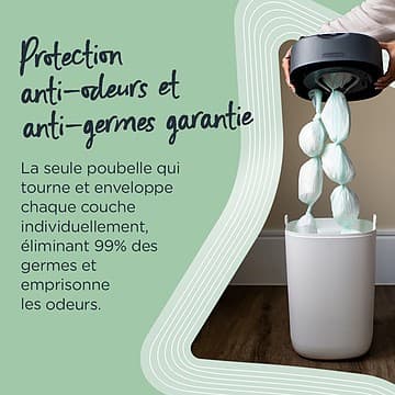 Tommee Tippee - Poubelle à Couches Twist & Click - Blanc