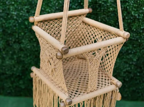 Hamac Del Sol - Hamac bébé macramé taupe