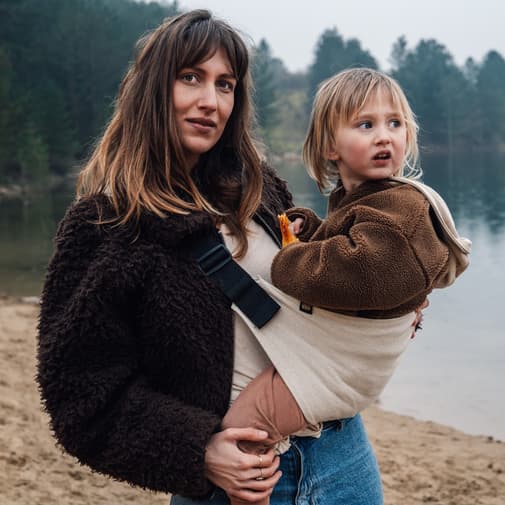 Wildride - Porte bébé enfant en lin Sand