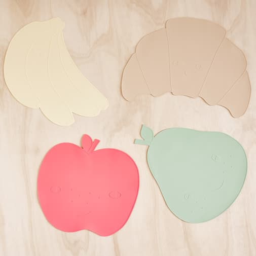 OYOY Mini - Set de table en silicone Croissant