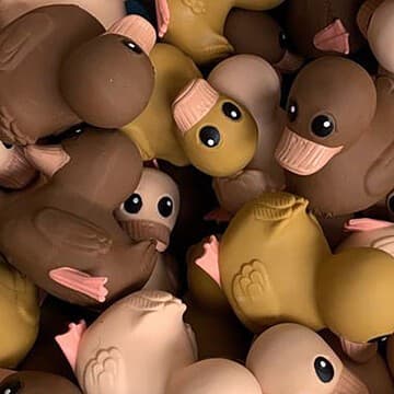 Hevea - Jouet de Bain Canard Kawan Mini - Golden Ochre