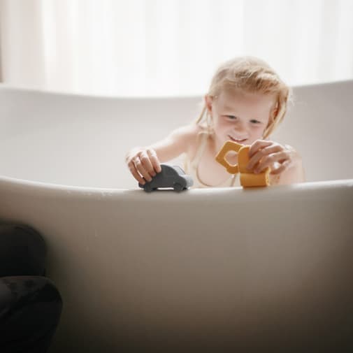 Mushie - Lot de 4 jouets de bain Vehicules