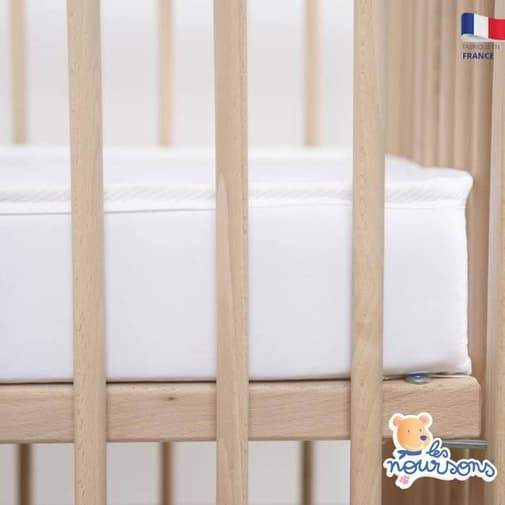Les Noursons - Matelas Bébé - Réversible Blanc