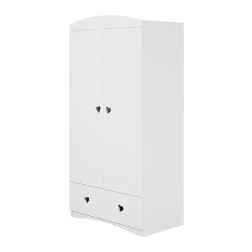 Kocot Kids - Armoire 2 portes 1 tiroir blanc