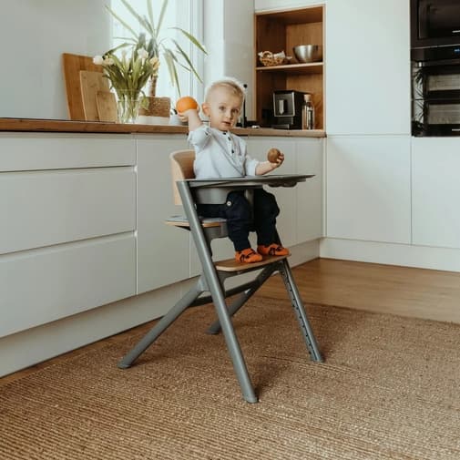 Kinderkraft - Chaise Haute Avec Design Moderne Et Soutien Ergonomique Gris